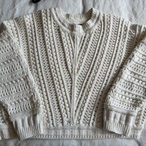 Banana Republic Chunky Knit Ivory Sweater